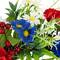 21" Red, White & Blue Mixed Floral Americana Wreath